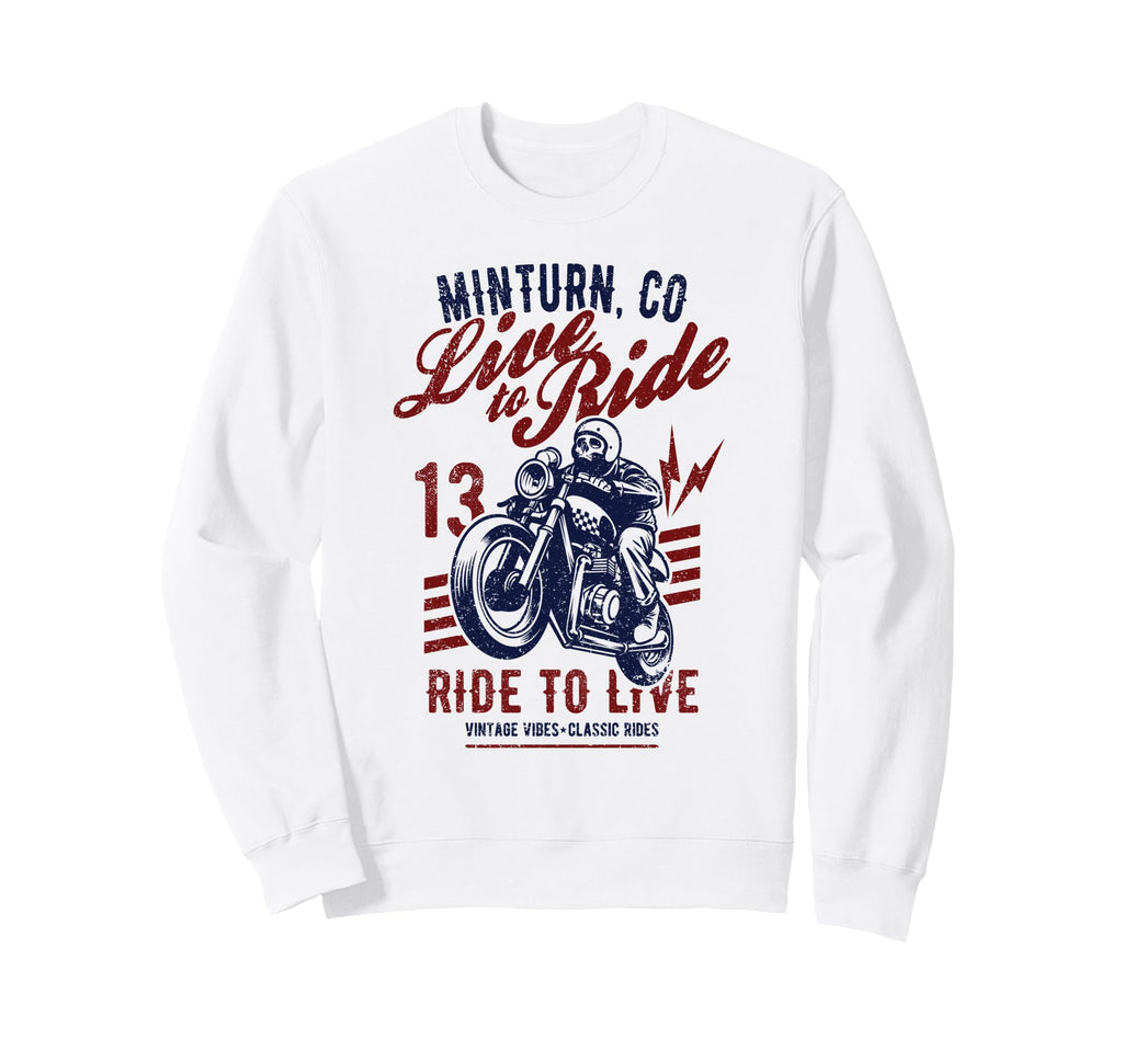 Minturn Colorado Usa Motorcycle Sweatshirt - Custom Art Print for Adults - T-Shirt, Sweatshirt, Hoodie