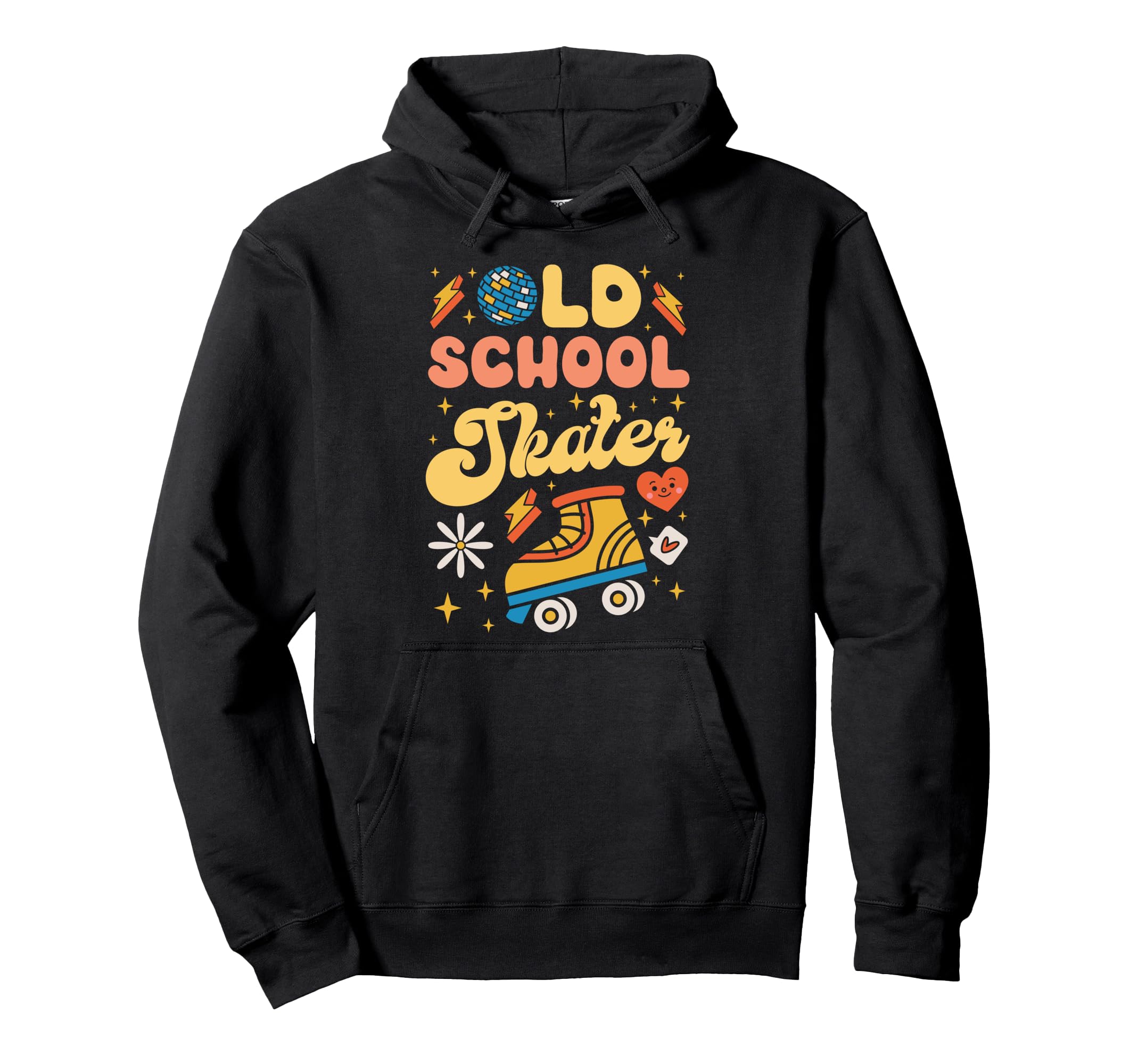 Roller Skating Skate 1970S Old School Skater Hoodie - Unique Graphic Unisex - T-Shirt, Sweatshirt, Hoodie