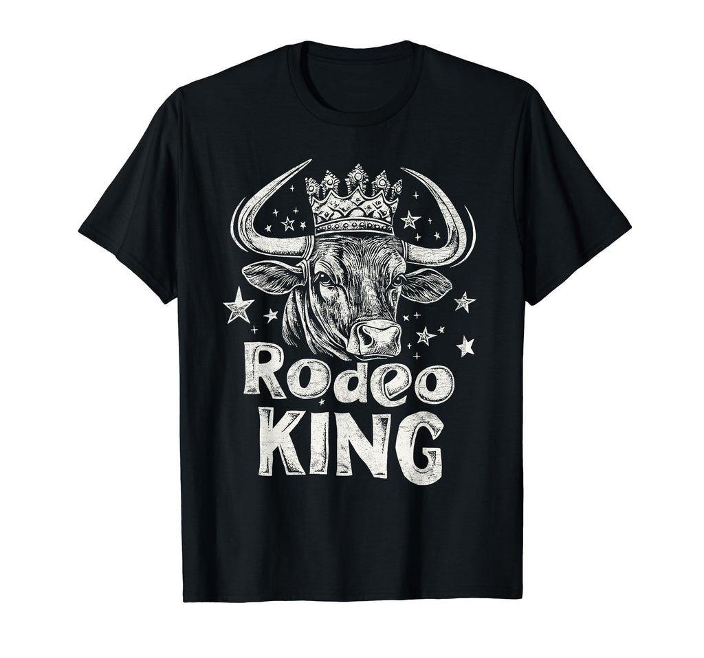 Rodeo King Wild West Mens Cowboy Bull T-Shirt - Unique Graphic for Adults - T-Shirt, Sweatshirt, Hoodie
