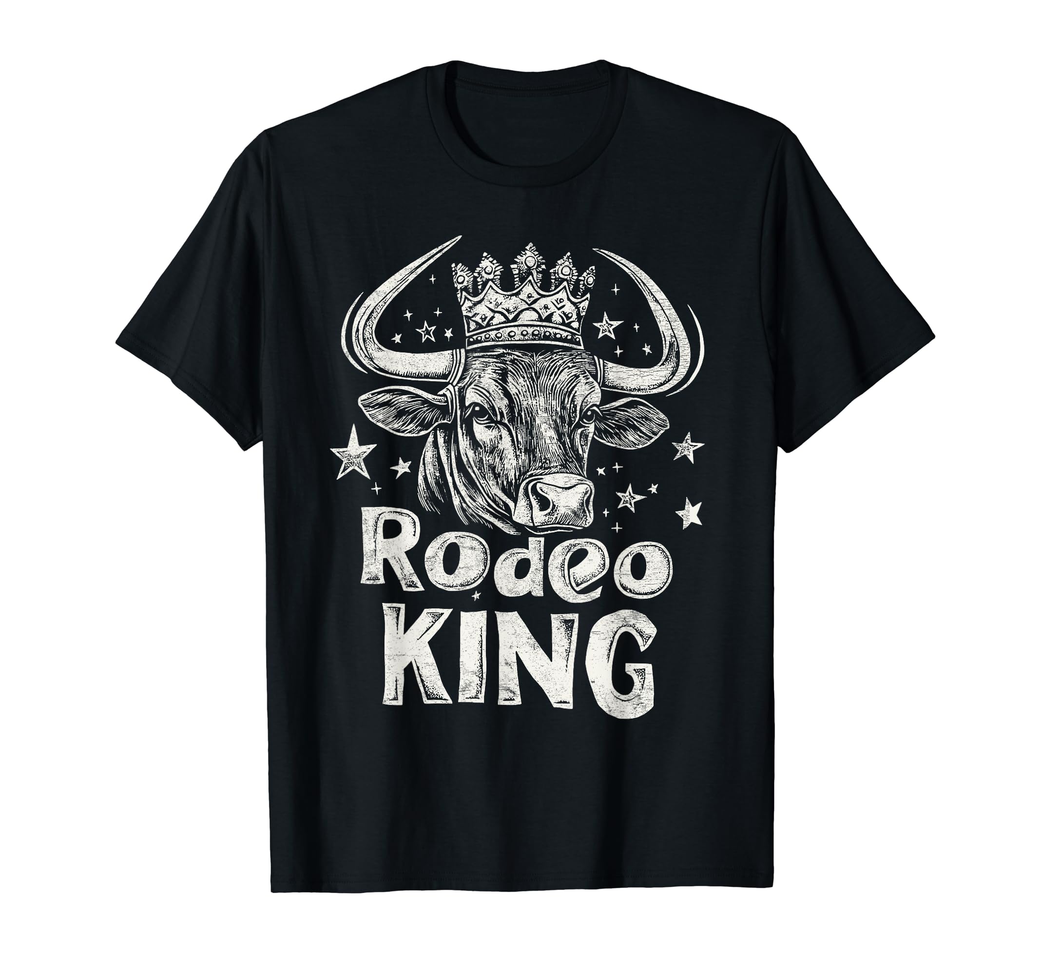 Rodeo King Wild West Mens Cowboy Bull T-Shirt - Unique Graphic for Adults - T-Shirt, Sweatshirt, Hoodie
