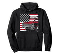 1966 1967 Nova Ss Patriotic Usa Flag Muscle Hoodie - Unique Graphic Unisex - T-Shirt, Sweatshirt, Hoodie