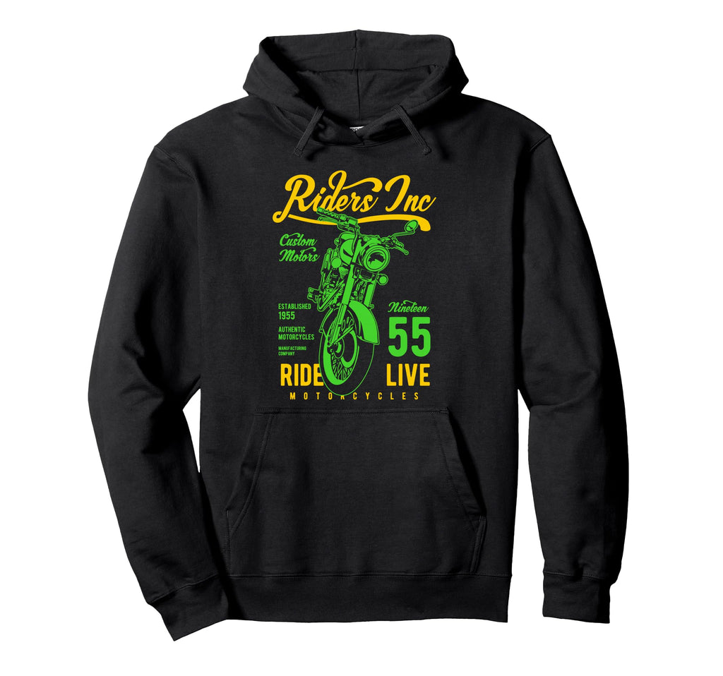 Riders Inc 1955 Motorcycle Hoodie - Novelty Apparel for Adults - T-Shirt, Sweatshirt, Hoodie
