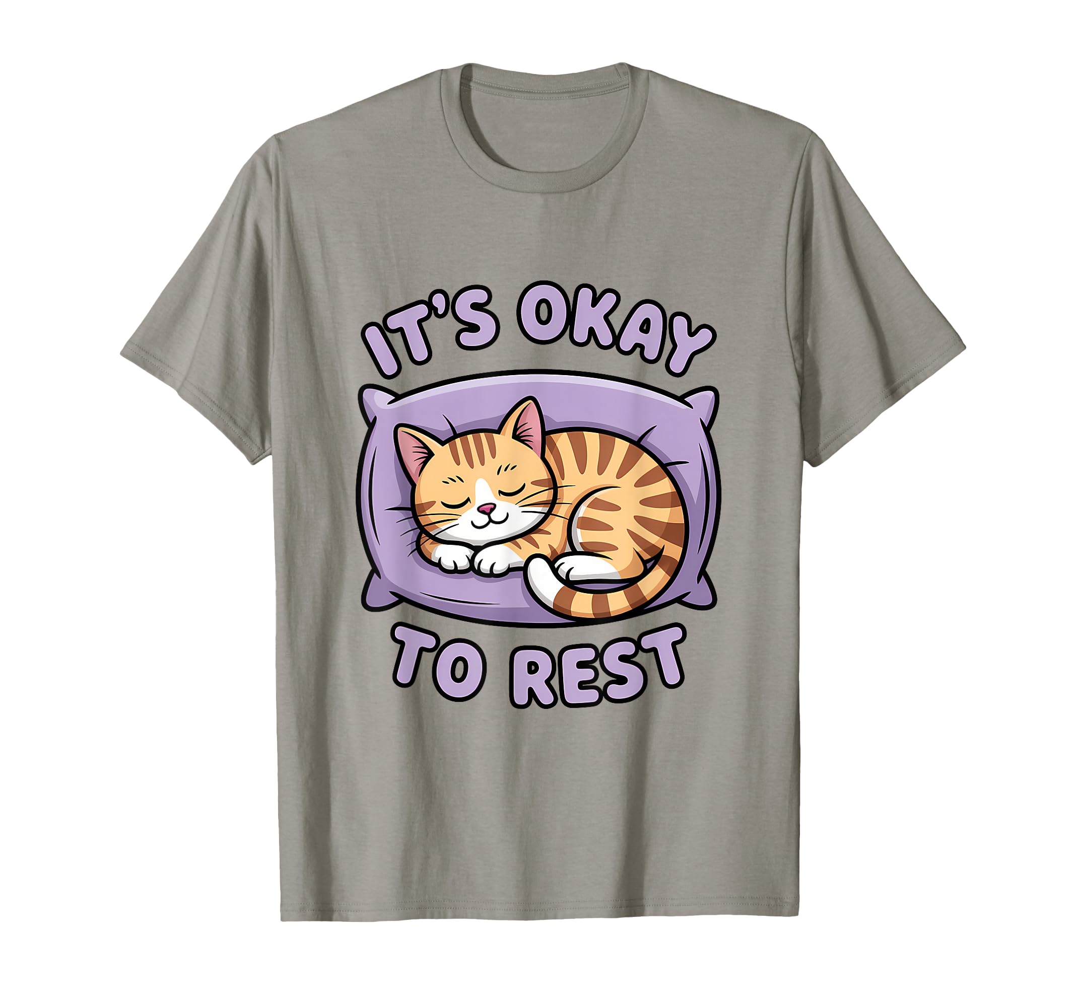 Self Care Motivational Rest Cat T-Shirt - Trendy Graphic for Adults - T-Shirt, Sweatshirt, Hoodie