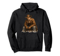 Western Cowboy Heritage Illustration Hoodie - Minimalist Print Men Women - T-Shirt, Sweatshirt, Hoodie