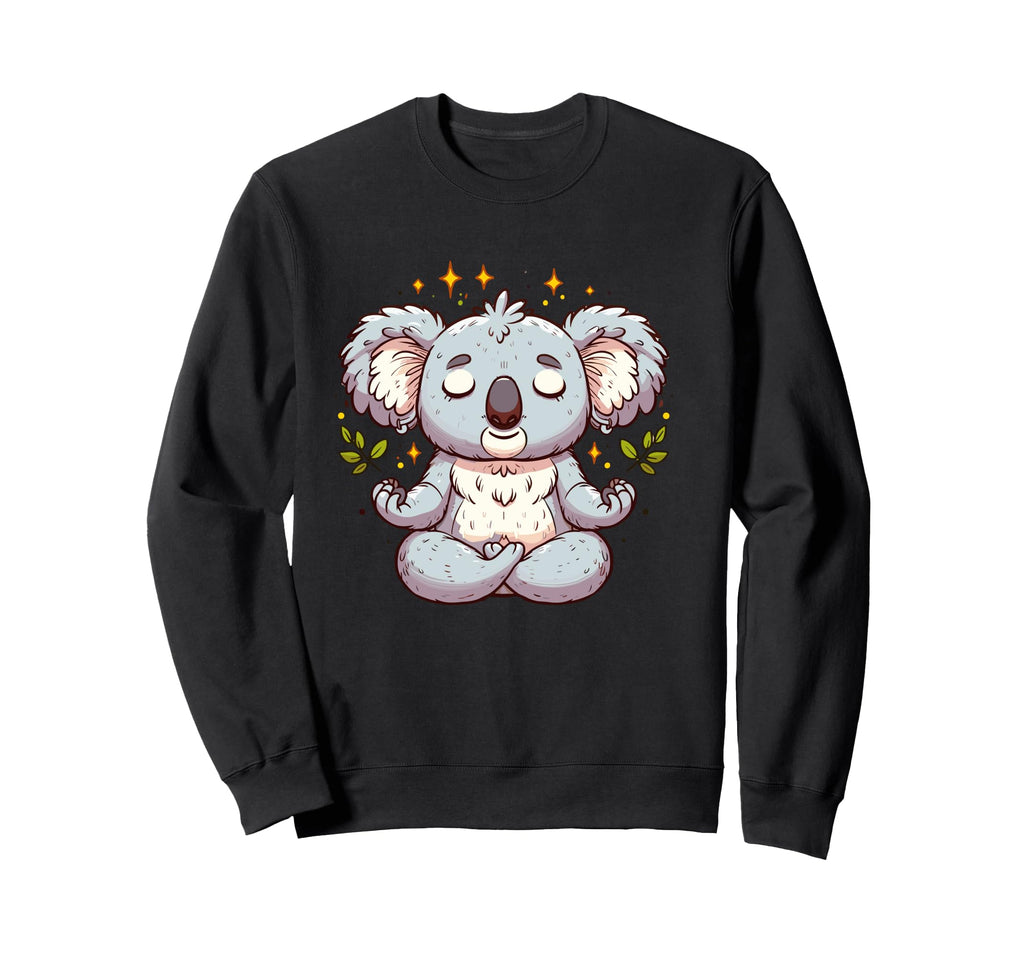 Meditation Koala Yoga Pose Sweatshirt - Minimalist Print for Adults - T-Shirt, Sweatshirt, Hoodie