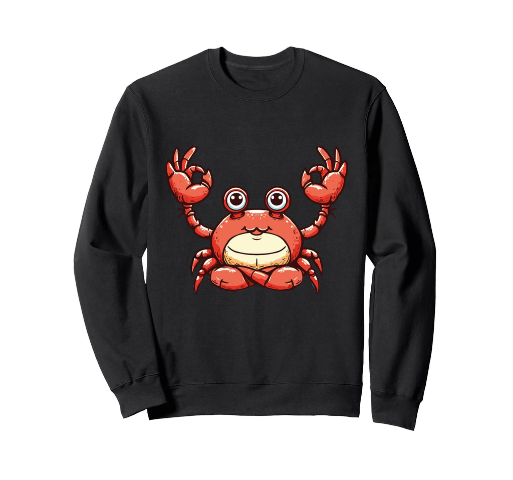 Meditation Crab Yoga Pose Relaxing Sweatshirt - Unique Graphic Men Women - T-Shirt, Sweatshirt, Hoodie