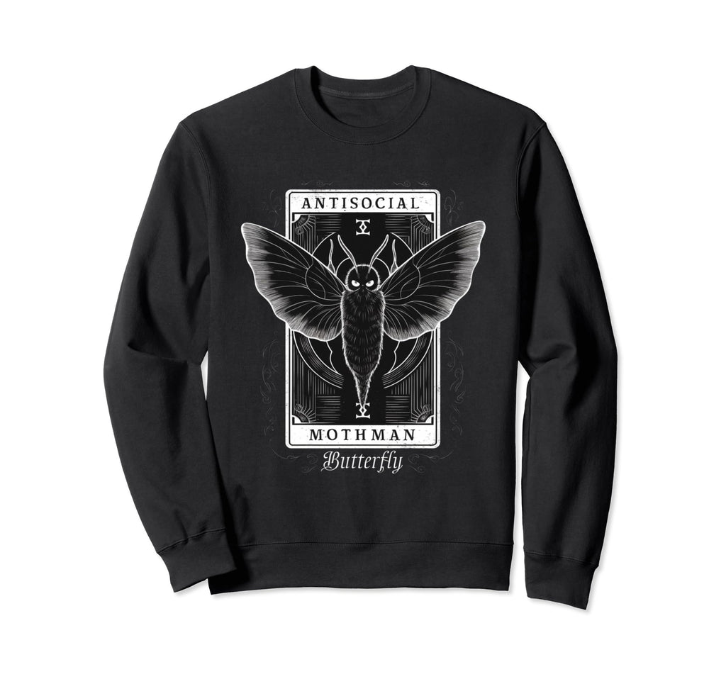 Antisocial Butterfly Fairy Grunge Sweatshirt - Unique Graphic for Adults - T-Shirt, Sweatshirt, Hoodie
