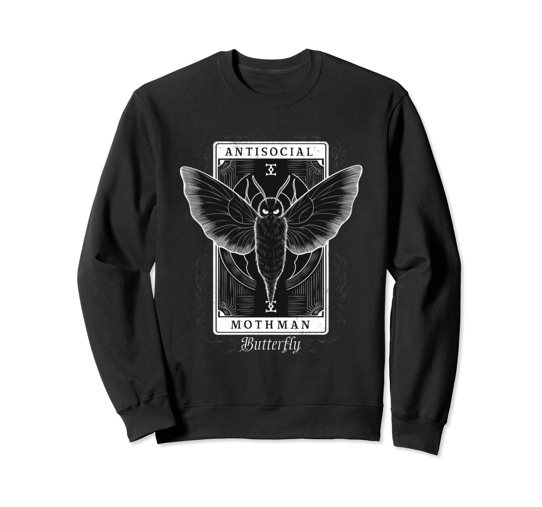 Antisocial Butterfly Fairy Grunge Sweatshirt - Unique Graphic for Adults - T-Shirt, Sweatshirt, Hoodie