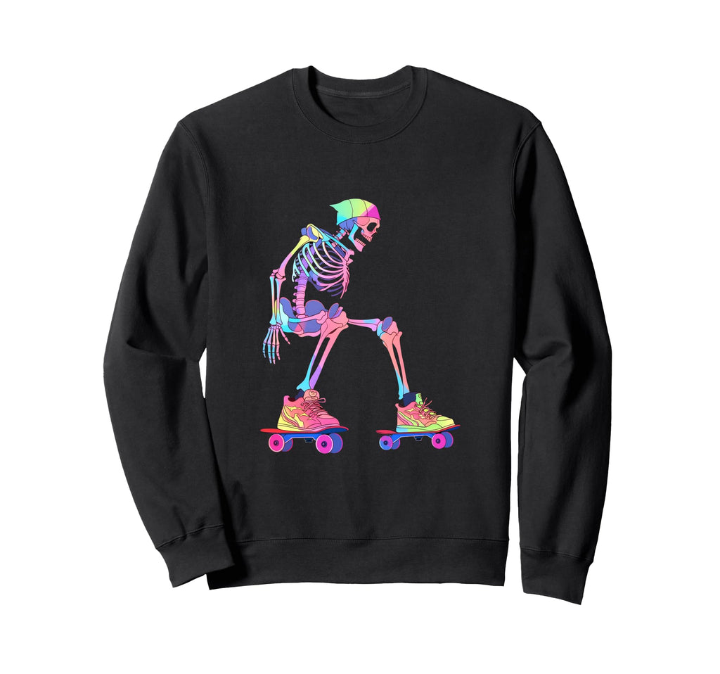 Roller Skates Funny Skeleton Sweatshirt - Novelty Apparel for Adults - T-Shirt, Sweatshirt, Hoodie