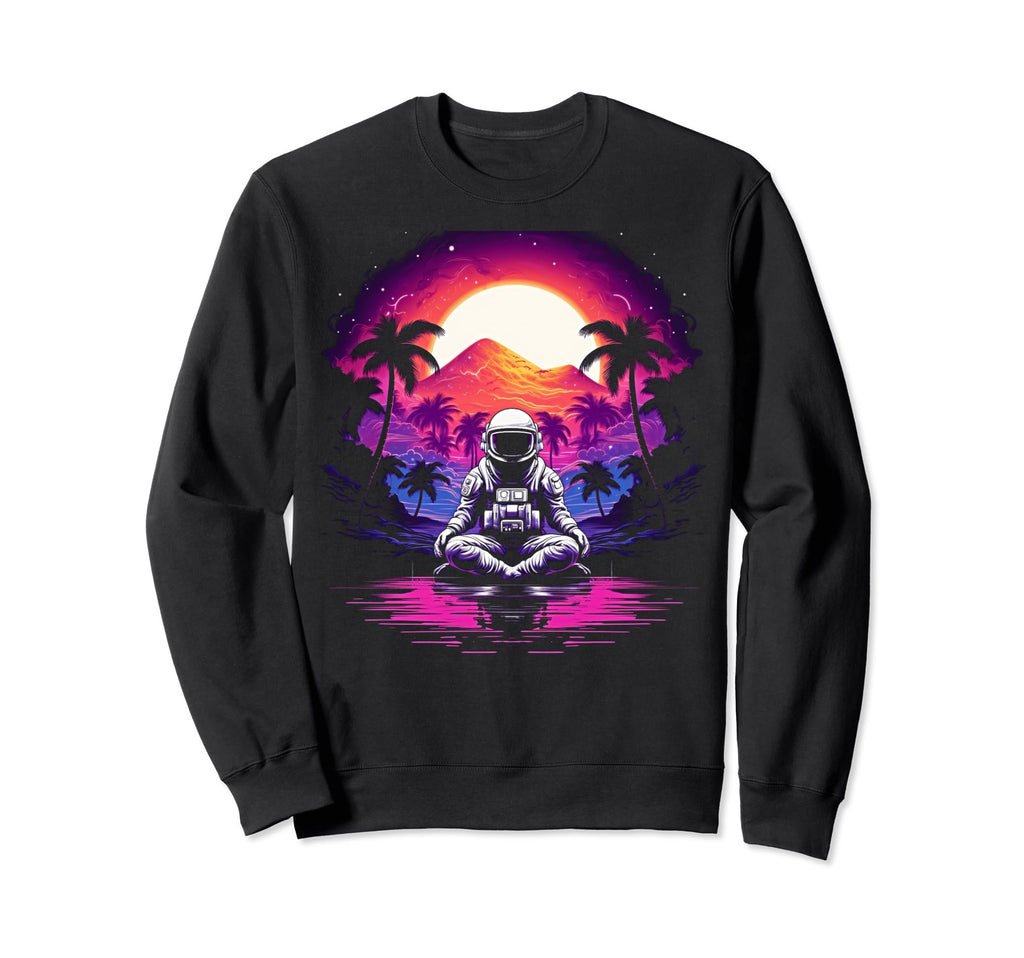 Synthwave Astronaut Cyberpunk 80S Sweatshirt - Novelty Apparel for Adults - T-Shirt, Sweatshirt, Hoodie