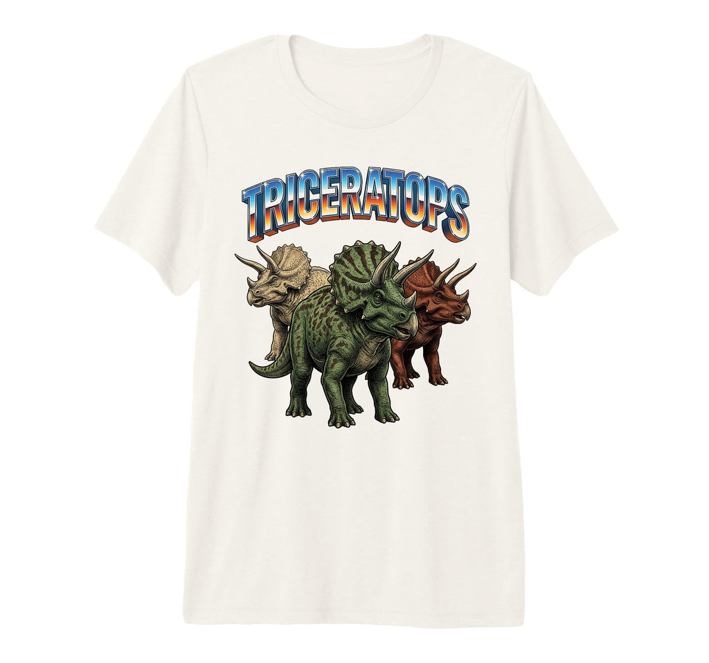 Triceratops 70S 90S Triceratops Animal T-Shirt - Novelty Apparel Unisex - T-Shirt, Sweatshirt, Hoodie