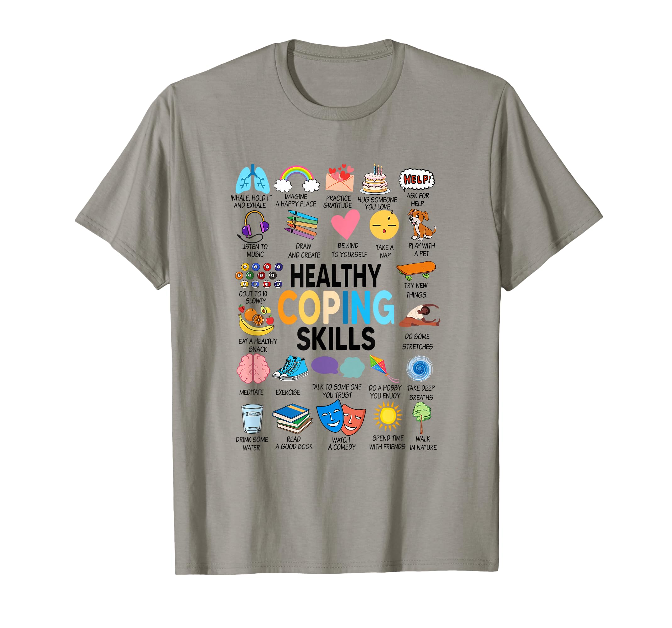 Healthy Coping Skills Psychologist T-Shirt - Aesthetic Graphic Men Women - T-Shirt, Sweatshirt, Hoodie