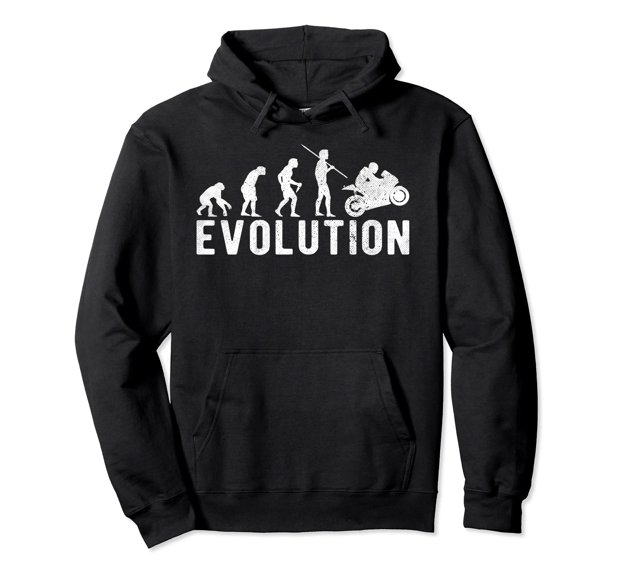 Racer Motorcycle Moto Evolution Funny Hoodie - Graphic Print Men Women - T-Shirt, Sweatshirt, Hoodie