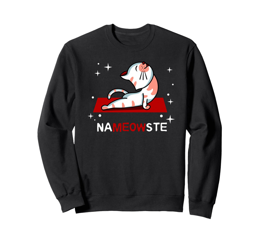 Funny Nameowste Cats Yoga Meditation Sweatshirt - Streetwear Style Unisex - T-Shirt, Sweatshirt, Hoodie