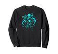 Motorcycle Rider Bike Octopus Sweatshirt - Fun Novelty Design Men Women - T-Shirt, Sweatshirt, Hoodie