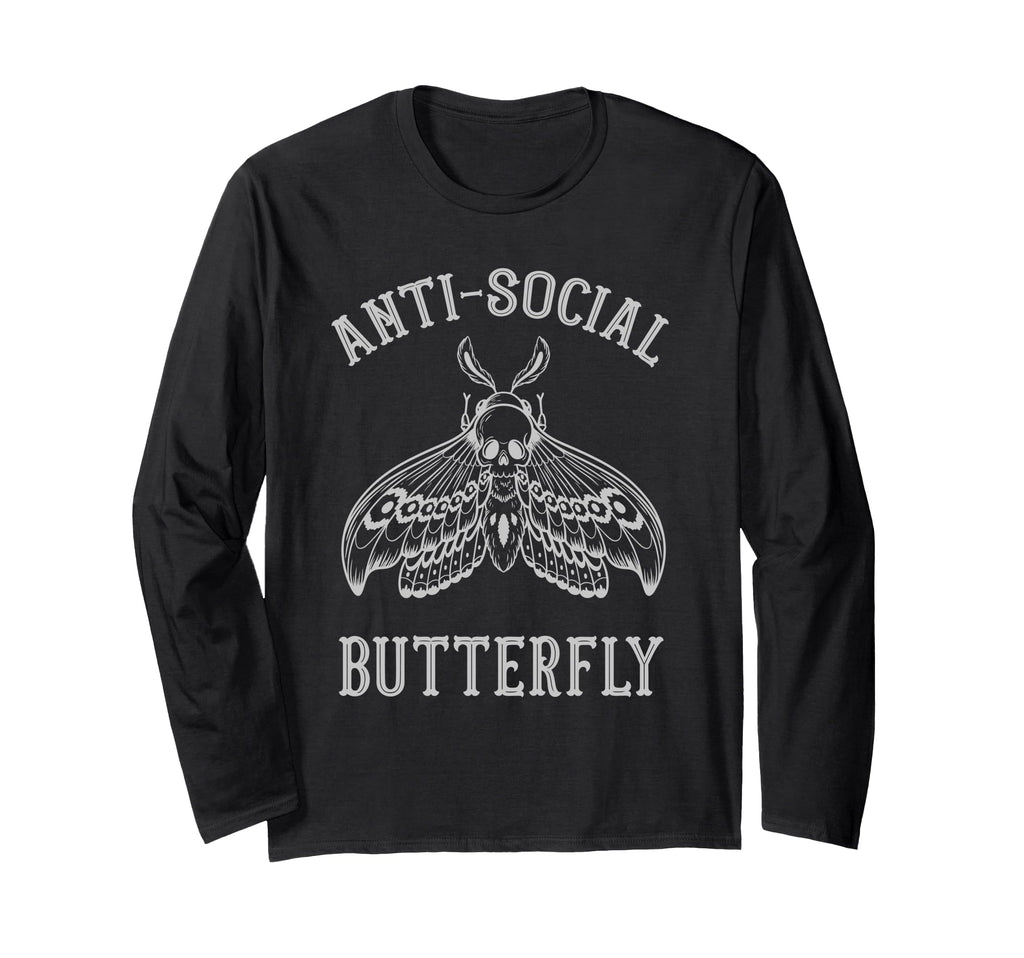 Anti Social Butterfly Introvert T-Shirt - Custom Art Print Men Women - T-Shirt, Sweatshirt, Hoodie