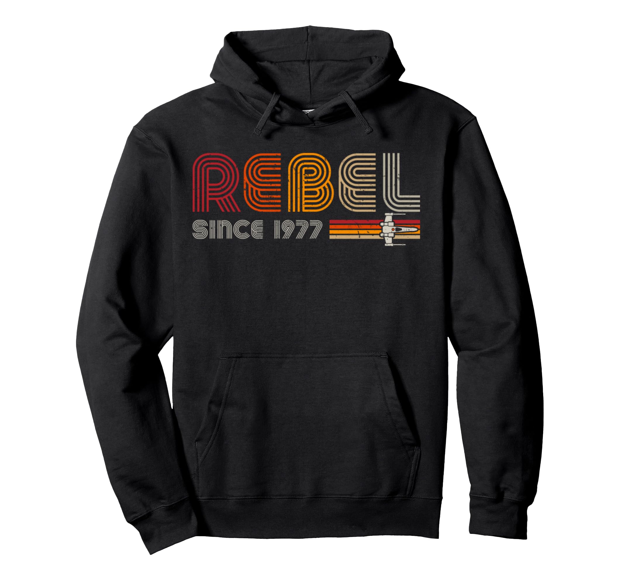 Rebel Since 1977 Space Typography Hoodie - Unique Graphic Men Women - T-Shirt, Sweatshirt, Hoodie
