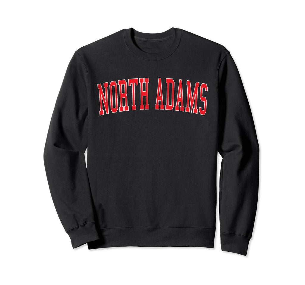 North Adams Ma Distressed Red Varsity Sweatshirt - Unique Graphic Unisex - T-Shirt, Sweatshirt, Hoodie