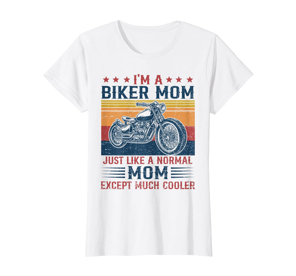 Womens Biker Mom Is Much Cooler T-Shirt - Casual Everyday Wear for Adults - T-Shirt, Sweatshirt, Hoodie