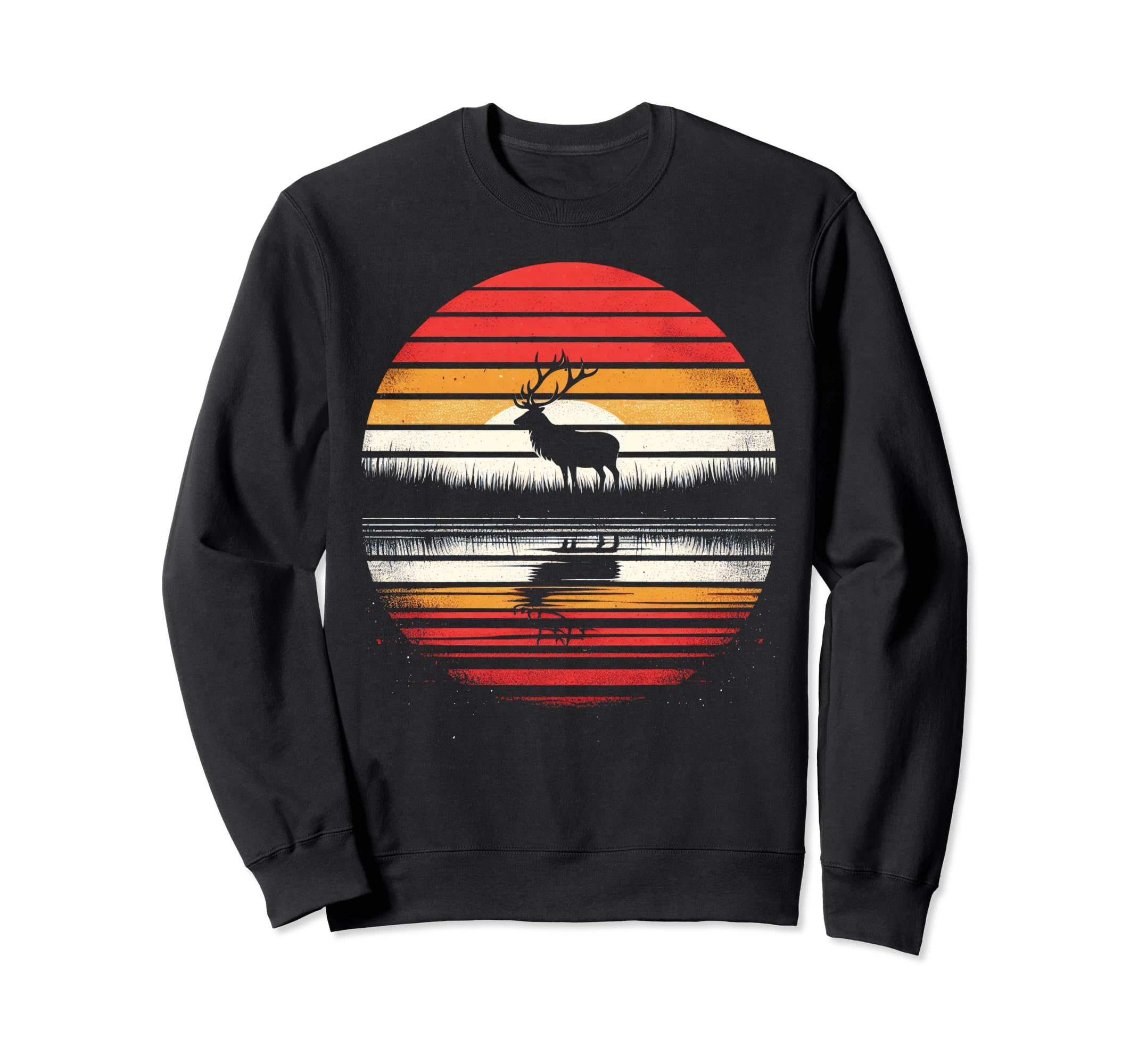 Deer Sunset Safari 70S Sweatshirt - Aesthetic Graphic for Adults - T-Shirt, Sweatshirt, Hoodie