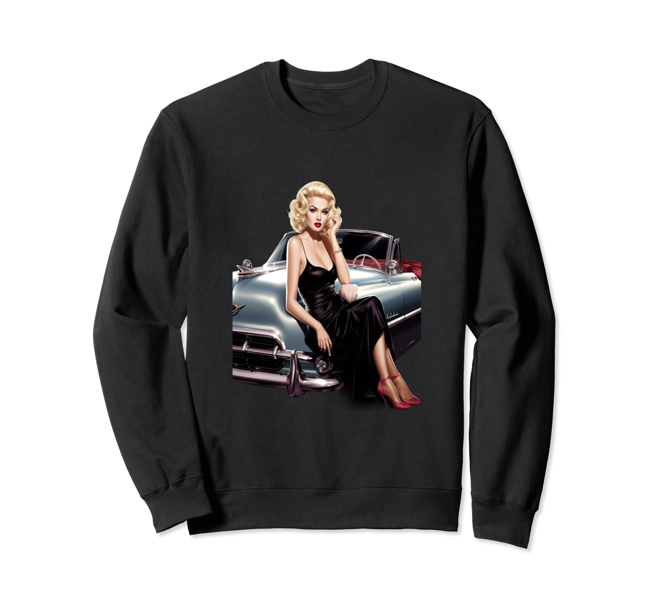 Pinup Car Hotrod Rockabilly Sweatshirt - Custom Art Print Unisex - T-Shirt, Sweatshirt, Hoodie
