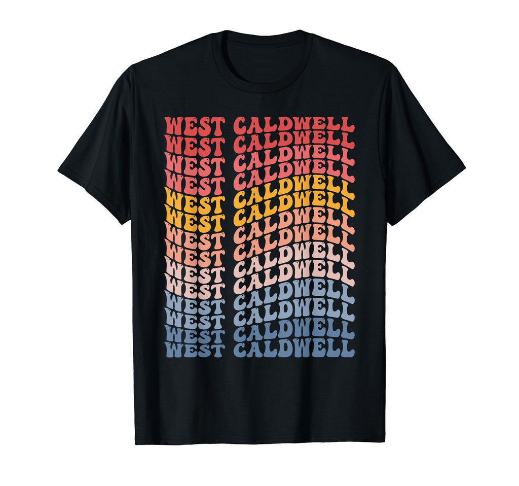 West Caldwell City Groovy T-Shirt - Minimalist Print for Adults - T-Shirt, Sweatshirt, Hoodie