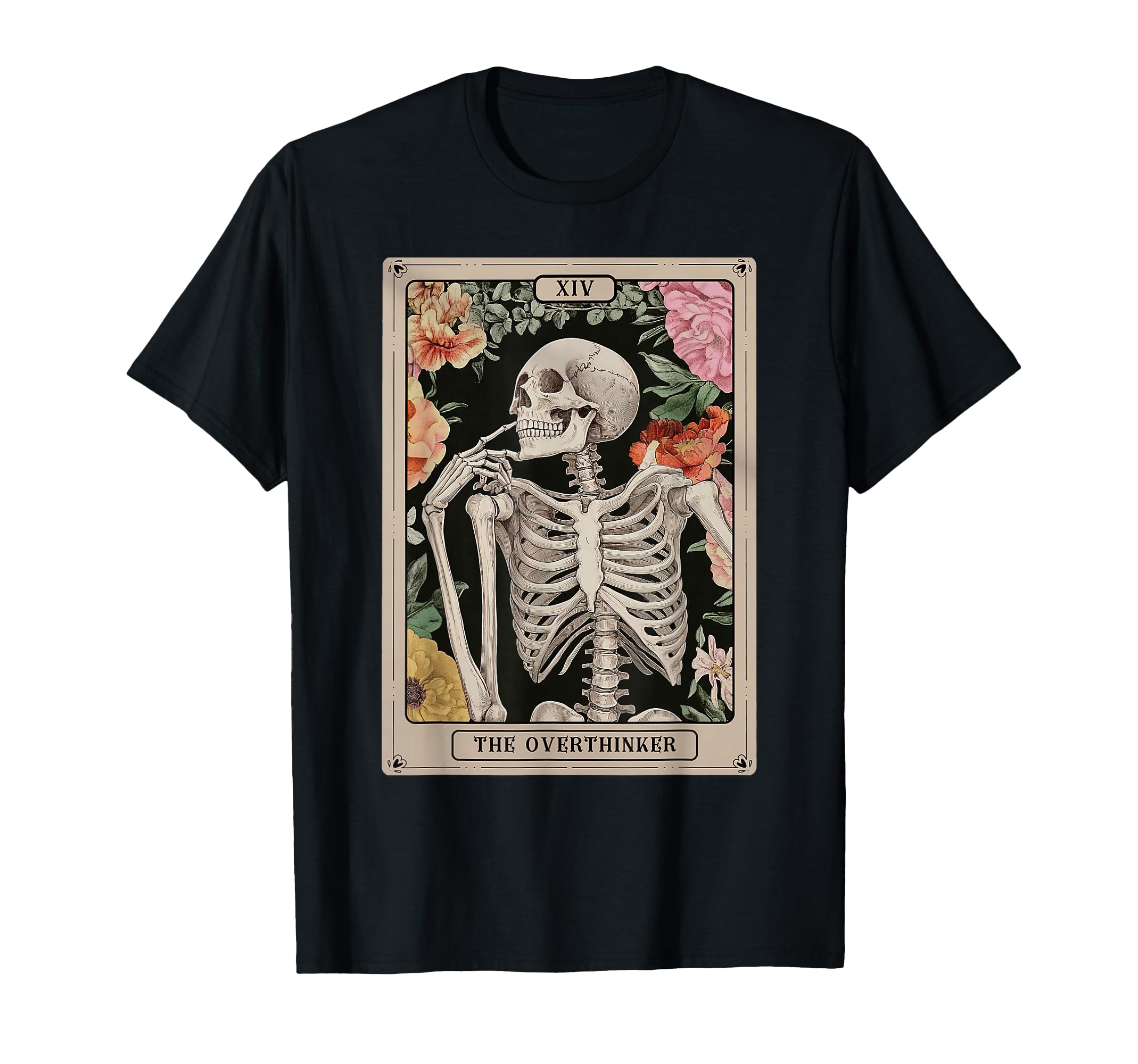 Overthinker Tarot Card Skeleton T-Shirt - Streetwear Style for Adults - T-Shirt, Sweatshirt, Hoodie