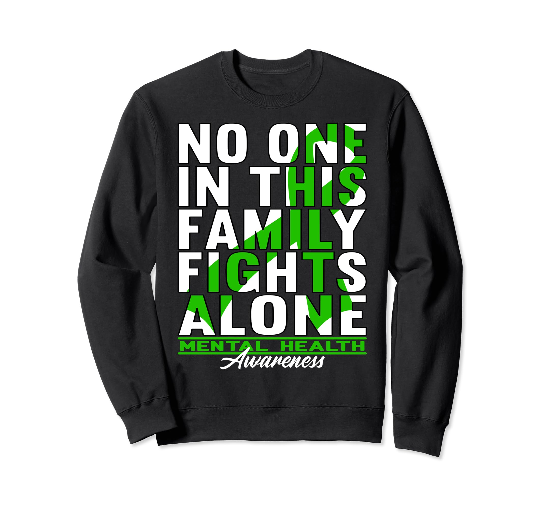 No One This Family Fights Alone I Sweatshirt - Trendy Graphic Men Women - T-Shirt, Sweatshirt, Hoodie