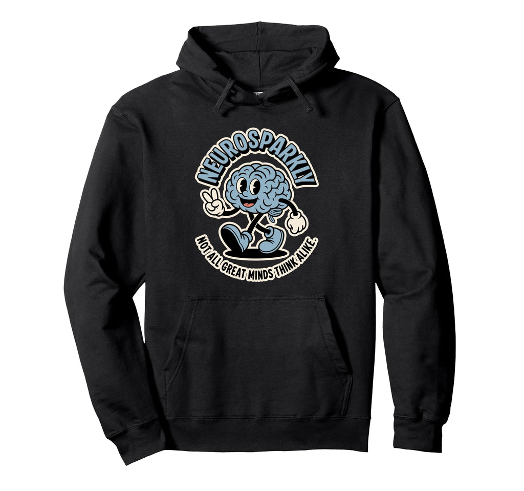 Neurosparkly Brain Neurodiversity Autism Hoodie - Novelty Apparel Unisex - T-Shirt, Sweatshirt, Hoodie