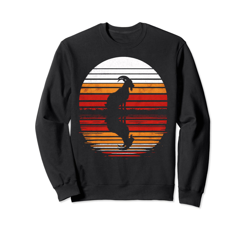 Goat Sunset Safari 70S Sweatshirt - Casual Everyday Wear Men Women - T-Shirt, Sweatshirt, Hoodie