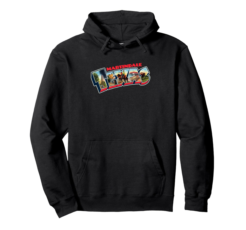 Martindale Texas Postcard Tpa Travel Logo Hoodie - Custom Art Print Unisex - T-Shirt, Sweatshirt, Hoodie