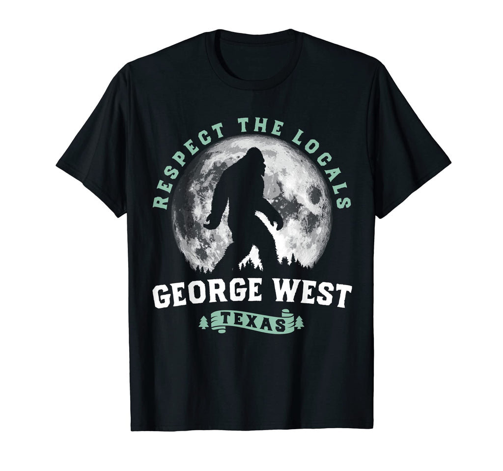 George West Texas Bigfoot Night Walk Moon T-Shirt - Streetwear Style Unisex - T-Shirt, Sweatshirt, Hoodie