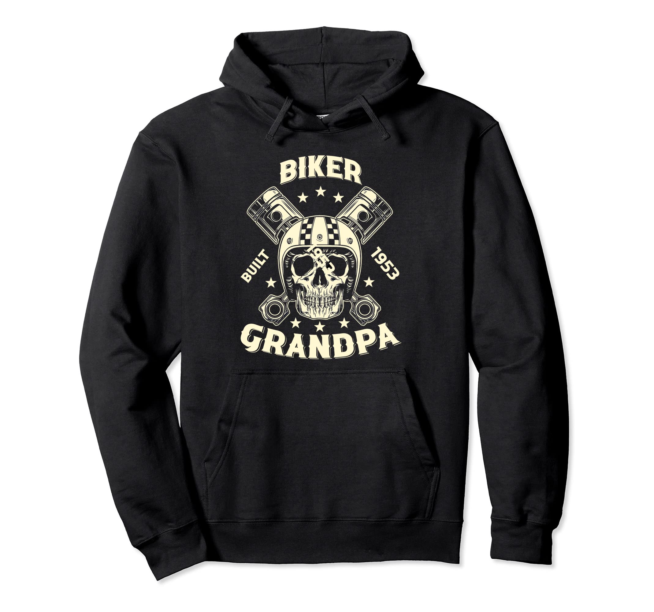 70Th Birthday Motorcycle Biker Grandpa 1953 Hoodie - Trendy Graphic Unisex - T-Shirt, Sweatshirt, Hoodie