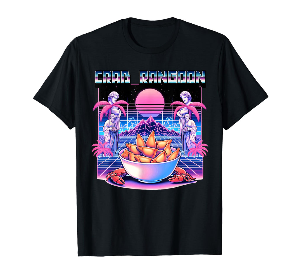 Vaporwave Crab Rangoon Goons Meme 80S T-Shirt - Novelty Apparel Men Women - T-Shirt, Sweatshirt, Hoodie