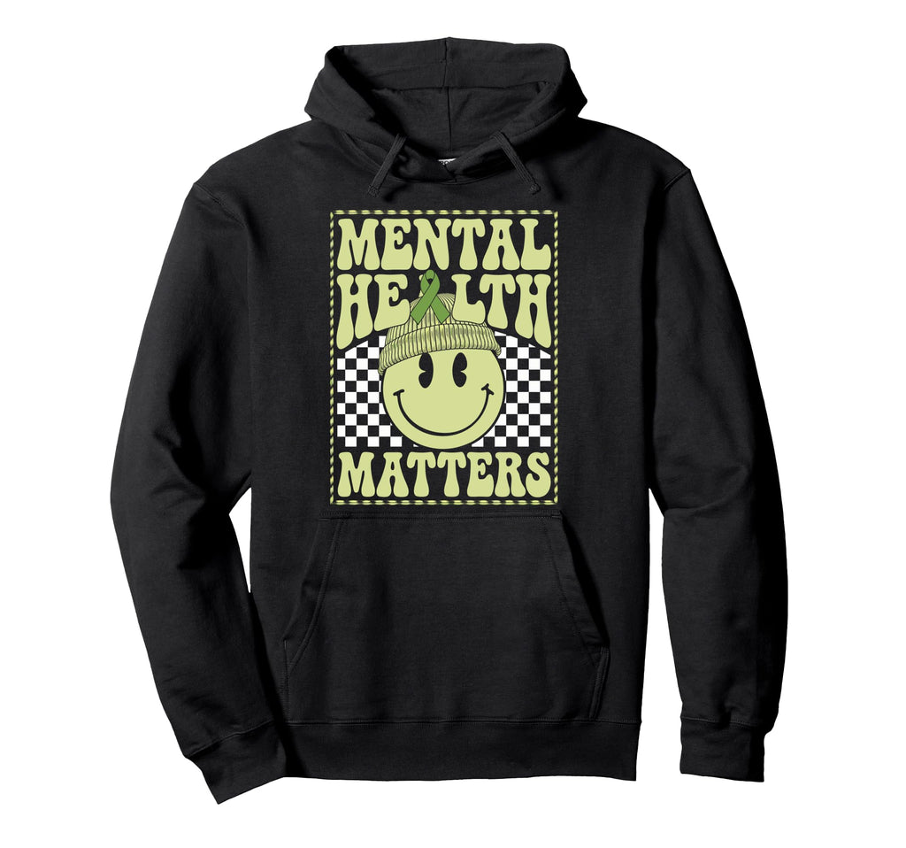 Groovy Mental Health Awareness Month Hoodie - Trendy Graphic Men Women - T-Shirt, Sweatshirt, Hoodie