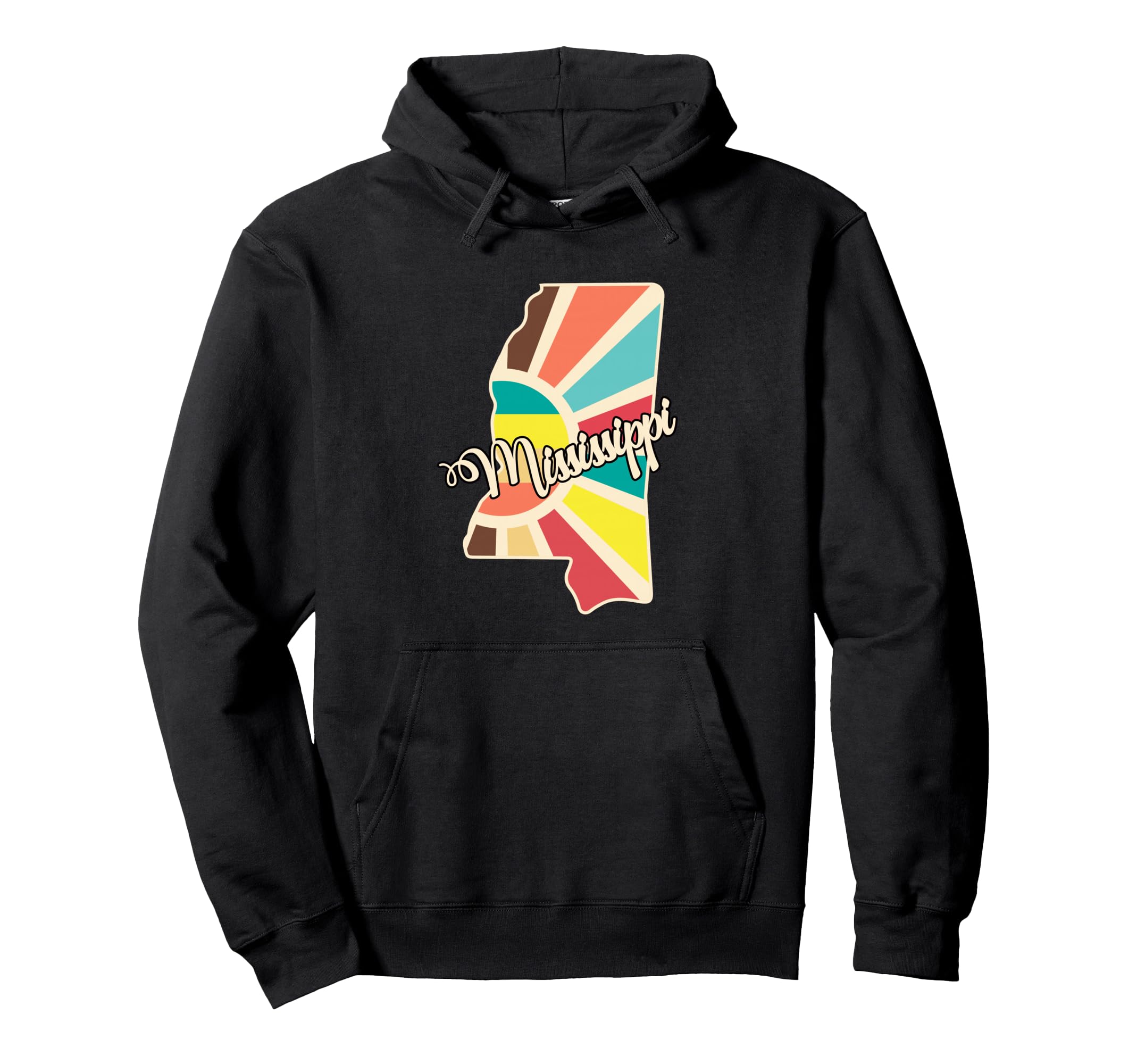 Mississippi Pride Colorful State Hoodie - Casual Everyday Wear Men Women - T-Shirt, Sweatshirt, Hoodie