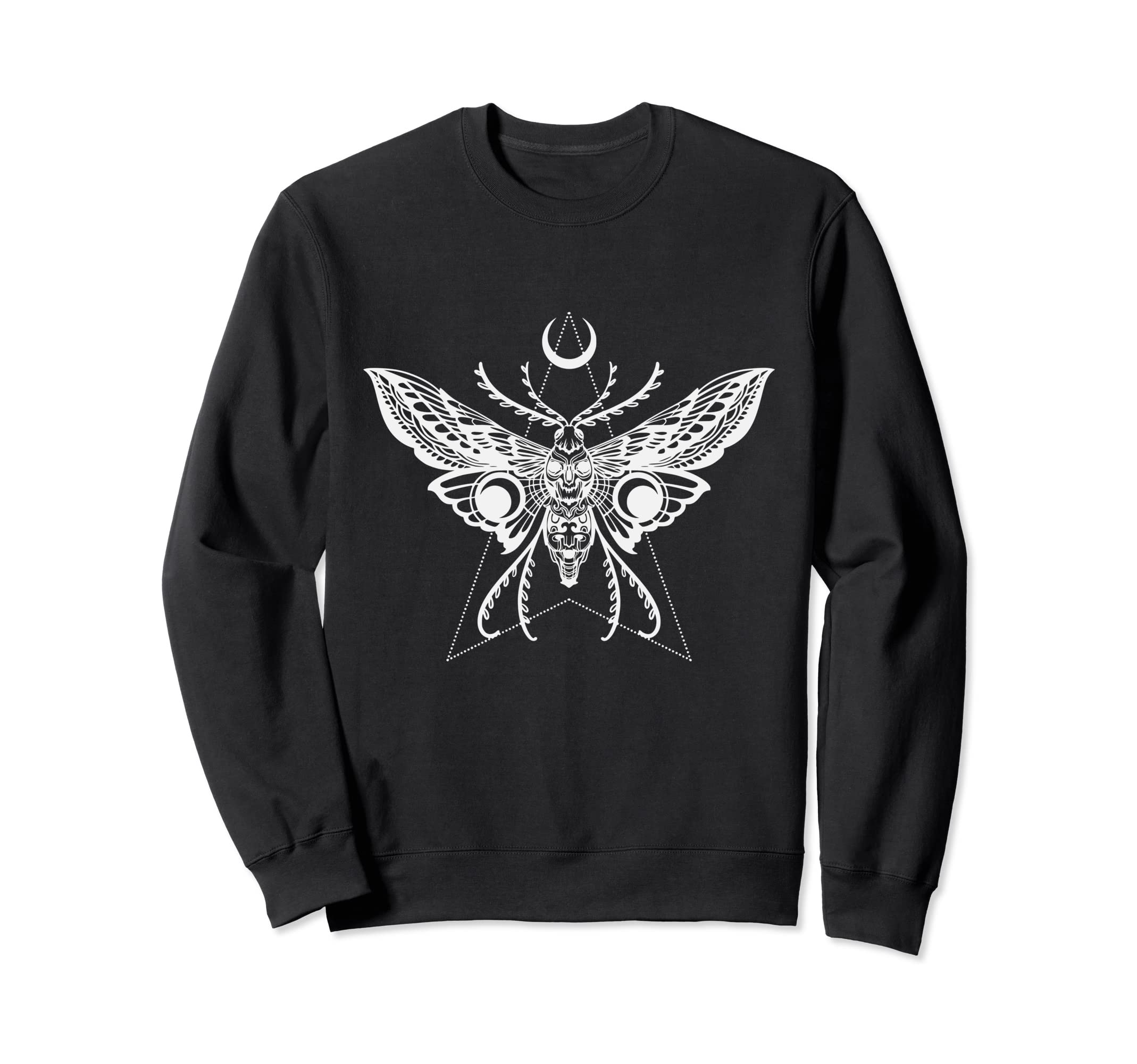 Beautiful Moth Goth Horror Antisocial Sweatshirt - Graphic Print Unisex - T-Shirt, Sweatshirt, Hoodie