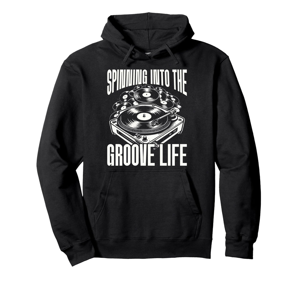 Vinyl Collecting Record Player Hoodie - Casual Everyday Wear Unisex - T-Shirt, Sweatshirt, Hoodie