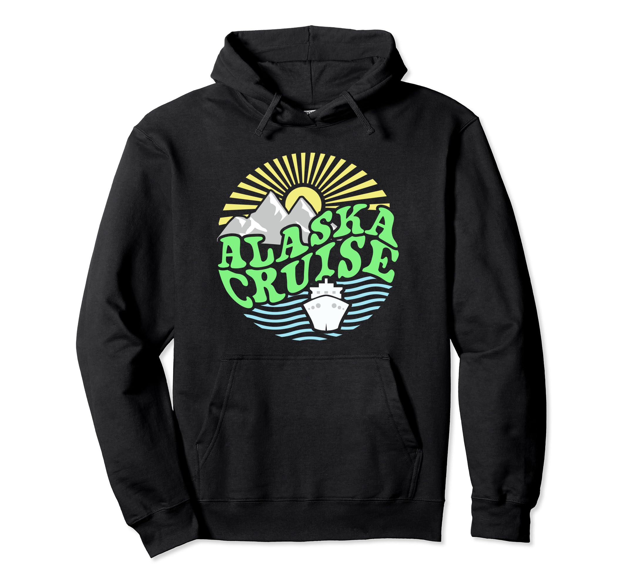 Alaska Vacation Cruise 70S Nostalgia Hoodie - Minimalist Print for Adults - T-Shirt, Sweatshirt, Hoodie