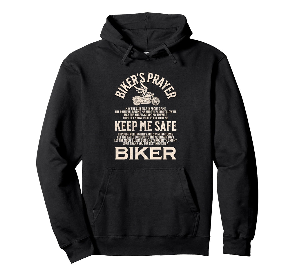 Bikers Prayer Motorcycle Biker Hoodie - Unique Graphic Men Women - T-Shirt, Sweatshirt, Hoodie