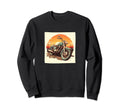 Motorcycle Distressed Sunset Sweatshirt - Trendy Graphic for Adults - T-Shirt, Sweatshirt, Hoodie