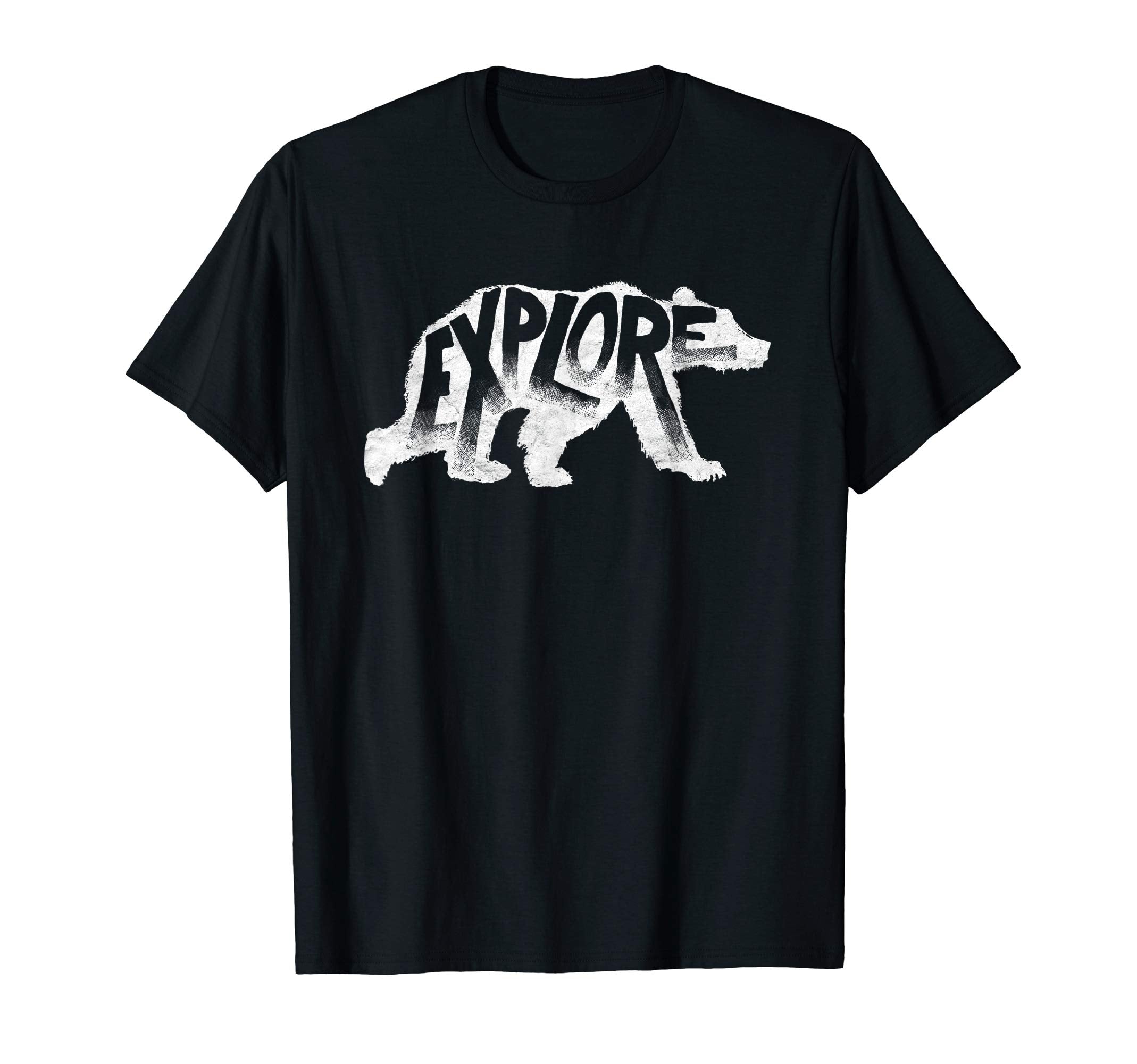 Explore Polar Bear Typography Outdoor T-Shirt - Custom Art Print for Adults - T-Shirt, Sweatshirt, Hoodie