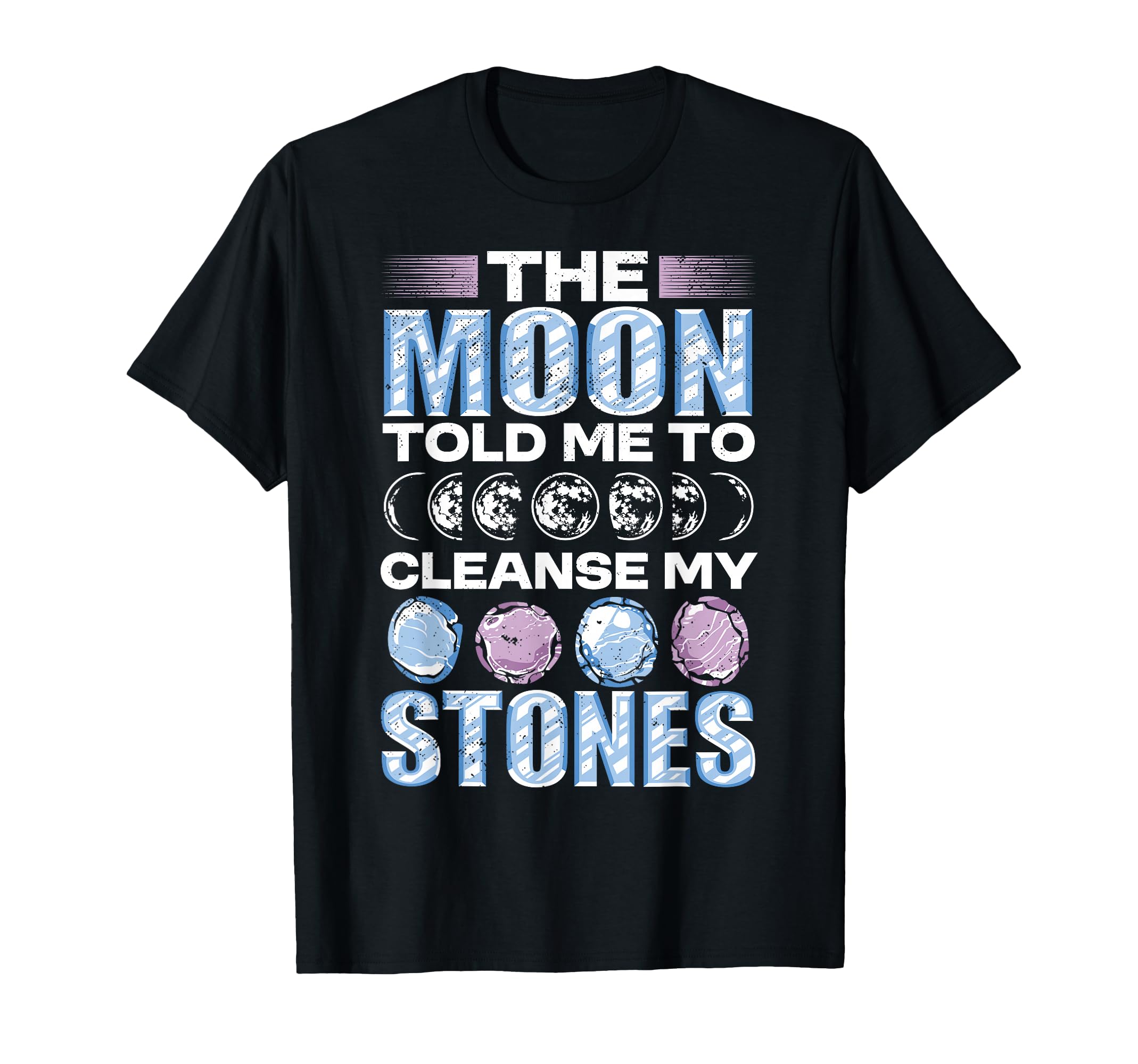 Crystal Healing Moon Cleanse Stones T-Shirt - Unique Graphic Unisex - T-Shirt, Sweatshirt, Hoodie