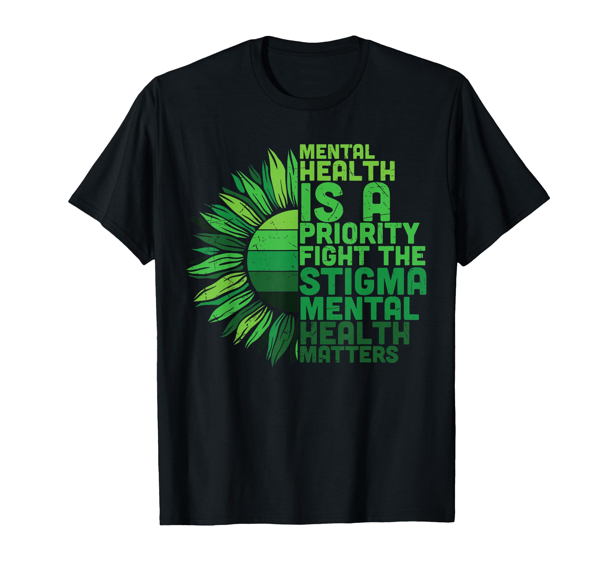 Green Ribbon Mental Health Awareness Hoodie - Novelty Apparel for Adults - T-Shirt, Sweatshirt, Hoodie