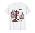 Raccoon Ufo Western Alien 90S Cowboy T-Shirt - Graphic Print for Adults - T-Shirt, Sweatshirt, Hoodie