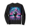 Synthwave Aesthetic Hippopotamus Sweatshirt - Custom Art Print for Adults - T-Shirt, Sweatshirt, Hoodie