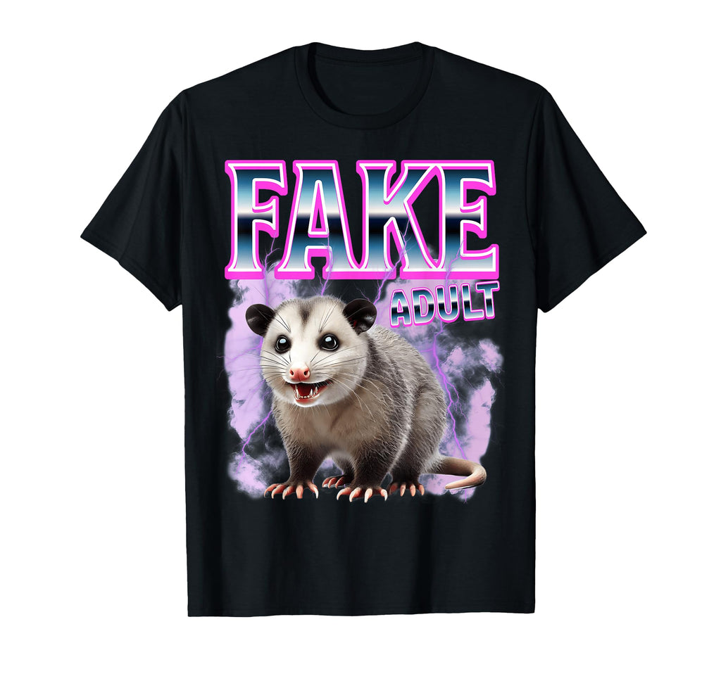 Fake Funny Possum Meme Ironic Gen Z T-Shirt - Minimalist Print Unisex - T-Shirt, Sweatshirt, Hoodie