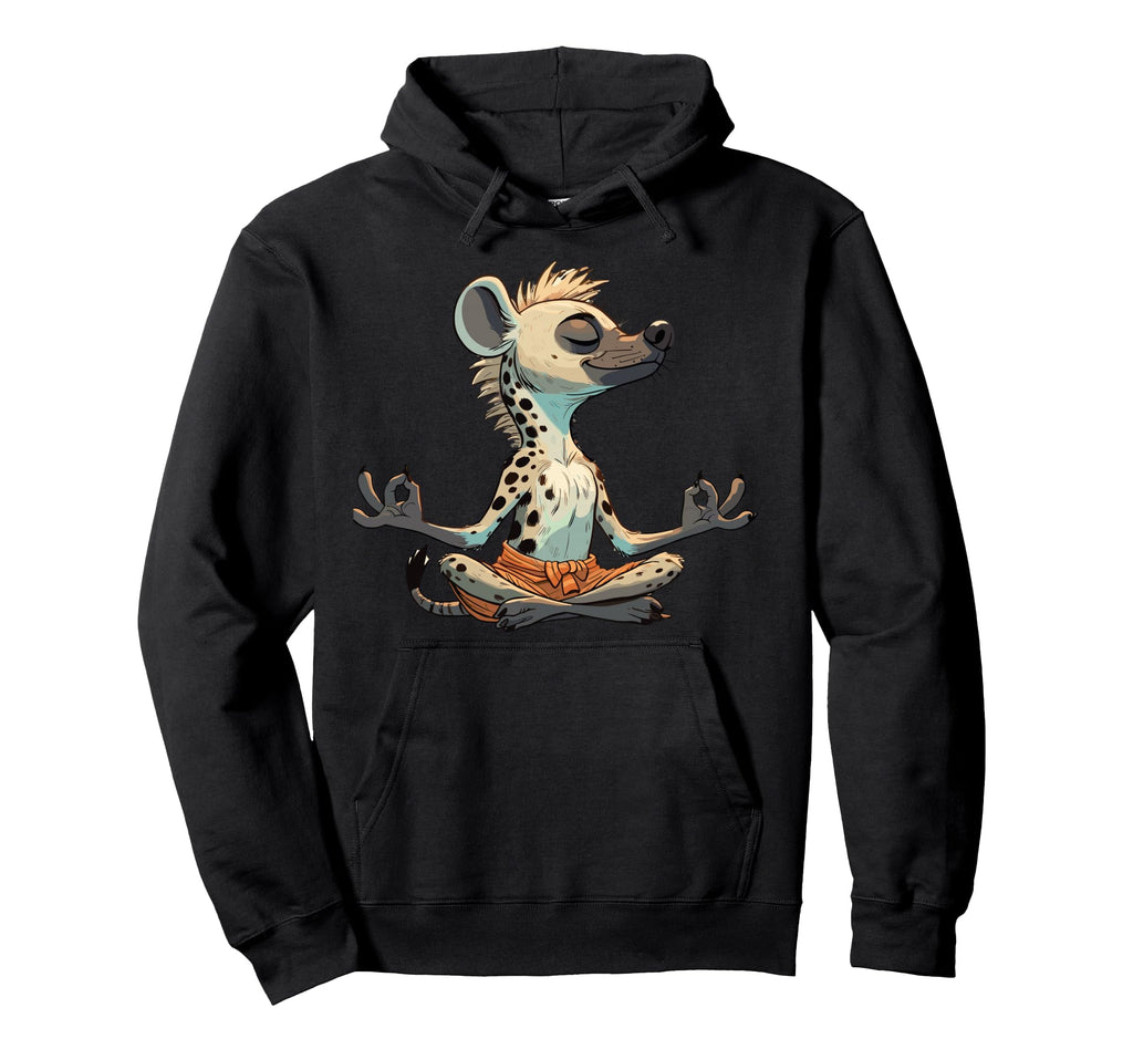 Meditation Hyena Yoga Pose Relaxing Animal Hoodie - Novelty Apparel Unisex - T-Shirt, Sweatshirt, Hoodie