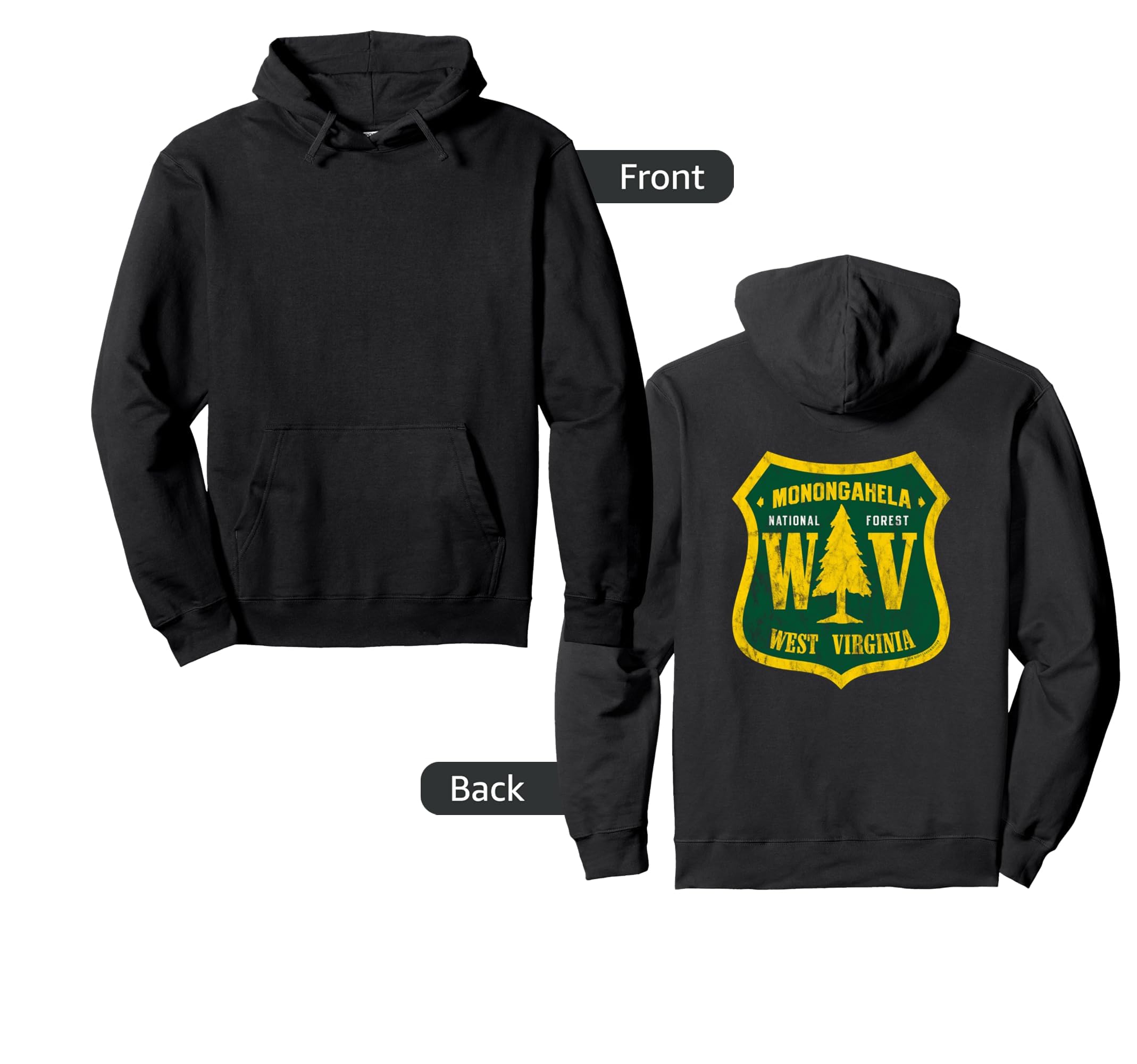 Monongahela National Forest West Hoodie - Unique Graphic Men Women - T-Shirt, Sweatshirt, Hoodie