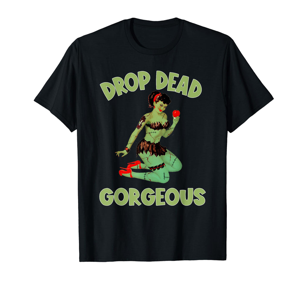 Zombie Pin Up Halloween Drop Dead T-Shirt - Streetwear Style Unisex - T-Shirt, Sweatshirt, Hoodie